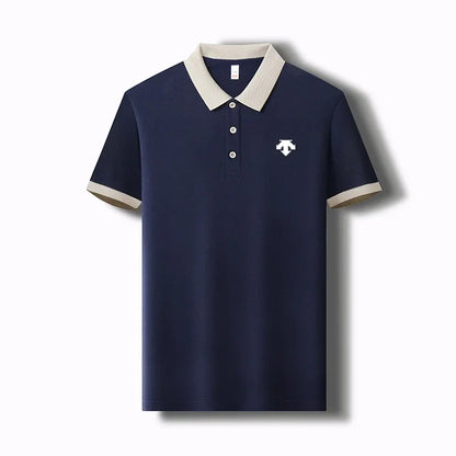 New Designer Original Men's Polo Shirt New Collar Luxury Printed Short Sleeved Casual Business T-shirt Comfortable Men's Wear