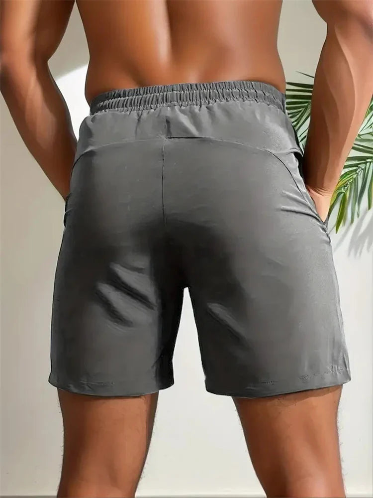Summer Shorts Men Gym Sport Running Squat Fitness Workout Man Short Pants Breathable Quick-drying Drawstring Mens Shorts