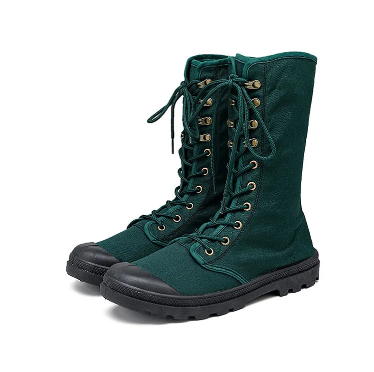 Men Boots Outdoor Fashion Men's Casual Shoes Canvas High Top Shoes Ankle Boots Black High Top Boots