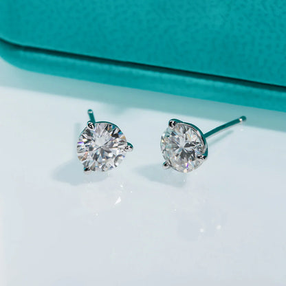 2cttw D Color Moissanite Diamond Stud Earrings  925 Sterling Silver Classic Earrings Jewelry Wholesale