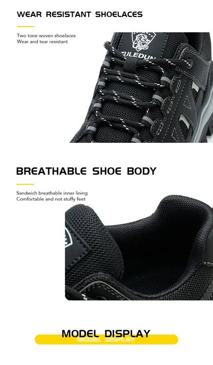 Steel Toe Safety Shoes Men Work Safety Boots Lightweight Breathable Comfortable Sneakers Men Boots Slip-resistant shoes