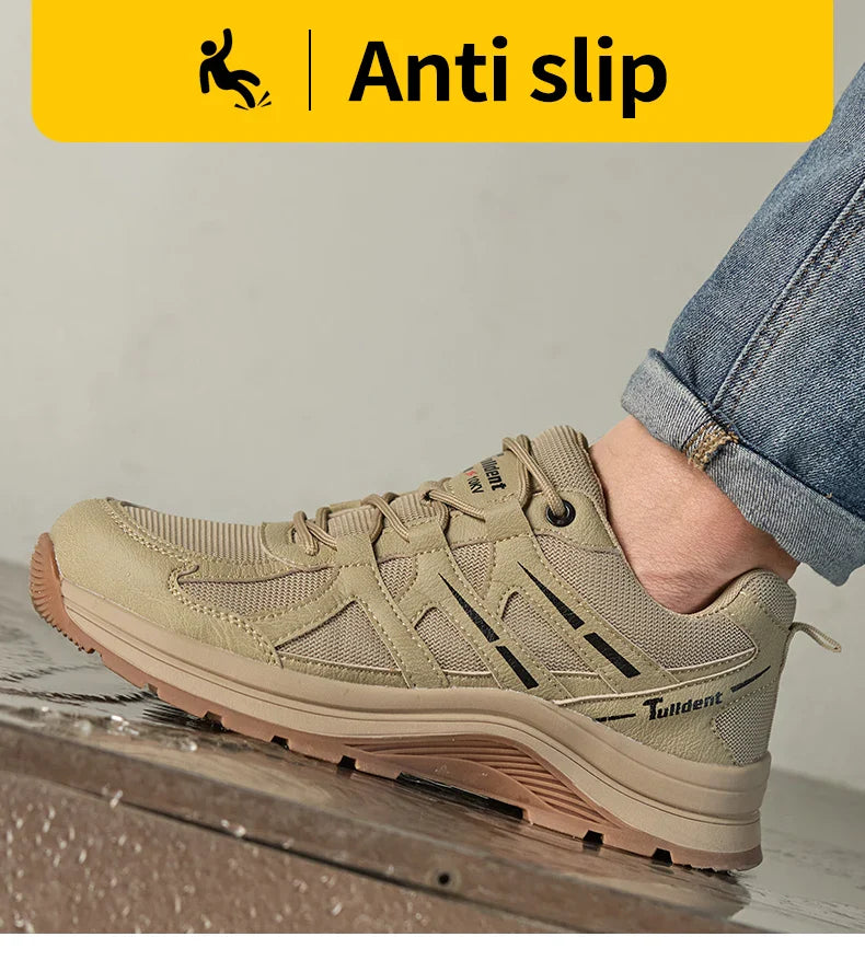 New safety shoes, anti-smashing and anti-puncture work shoes, insulated shoes, men's protective boots