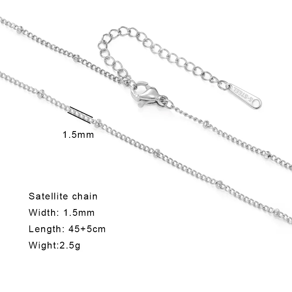 Stainless Steel Gold Color Chain Necklace Women Minimalist Cuban Paperclip Twisted Snake Chain Fashion Jewelry Wholesale