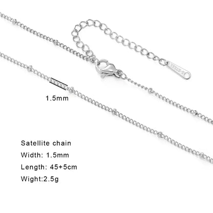 Stainless Steel Gold Color Chain Necklace Women Minimalist Cuban Paperclip Twisted Snake Chain Fashion Jewelry Wholesale