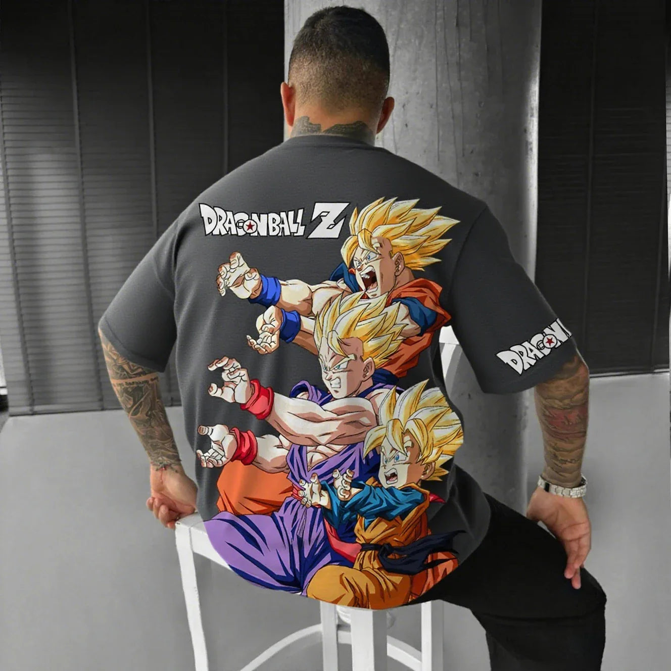 Camiseta Dragon Ball Z Super Saiyajin Masculina Feminina Anime Estampada Roupa de Rua Verão Casual Manga Curta Estilo Oversized Roupa Y2k