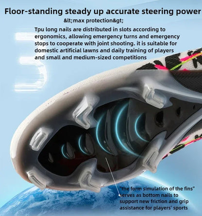 Hot Selling Soccer Shoes Society Professional Grass Training Original Football Field Boots Cleats Indoor Non Slip Futsal Sneaker