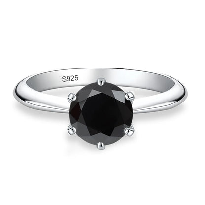 0.5ct 1ct 2ct 3ct Blue Pink Purple Black Moissanite Rings for Women Sterling 925 Silver Wedding Party Band Woman's Ring
