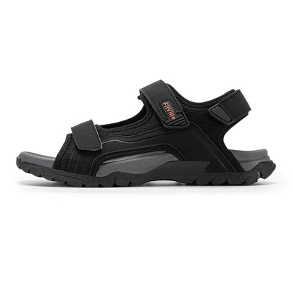 FitVille Mens Sandal Wide Toe Box Walking Athletic Sandals For Men With Arch Support Cushion Slip-Resistant Beach Sandals