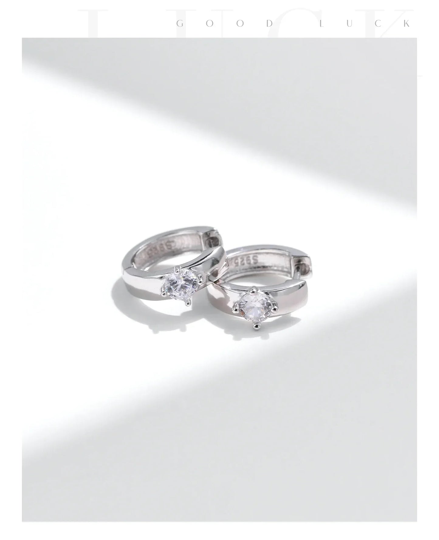 Round Moissanite Ear Buckles Lab Diamond 925 Sterling Silver Engagement & Wedding Hoop Earrings for Women Jewelry Gifts