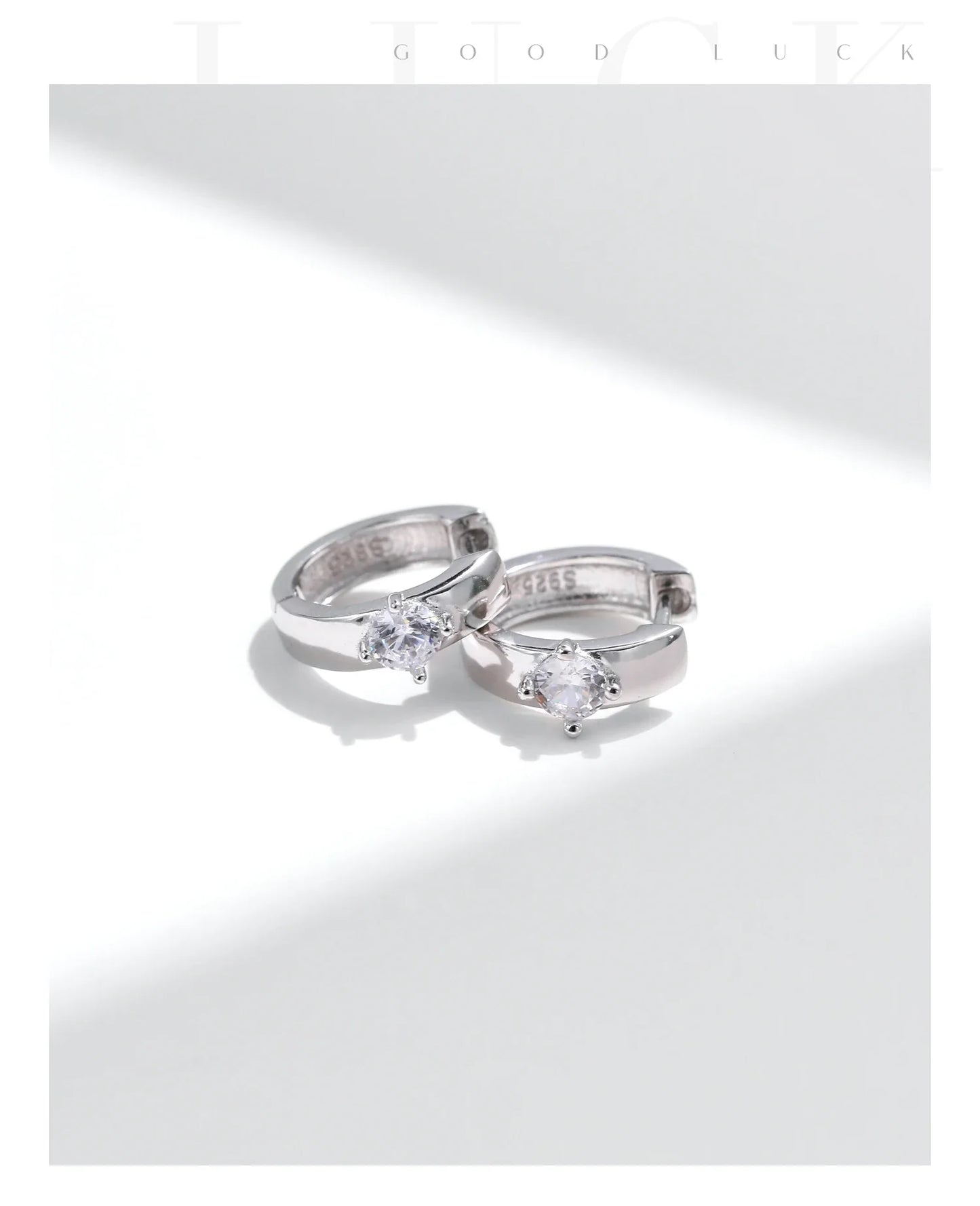 Round Moissanite Ear Buckles Lab Diamond 925 Sterling Silver Engagement & Wedding Hoop Earrings for Women Jewelry Gifts