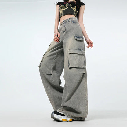 Y2k Jeans Wide Pants Woman Cowgirls Jean Shorts