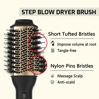 4 IN 1 Hot Air Brush One-Step Hair Dryer And Volumizer Styler and Dryer Blow Dryer Brush Professional 1000W Hair Dryers