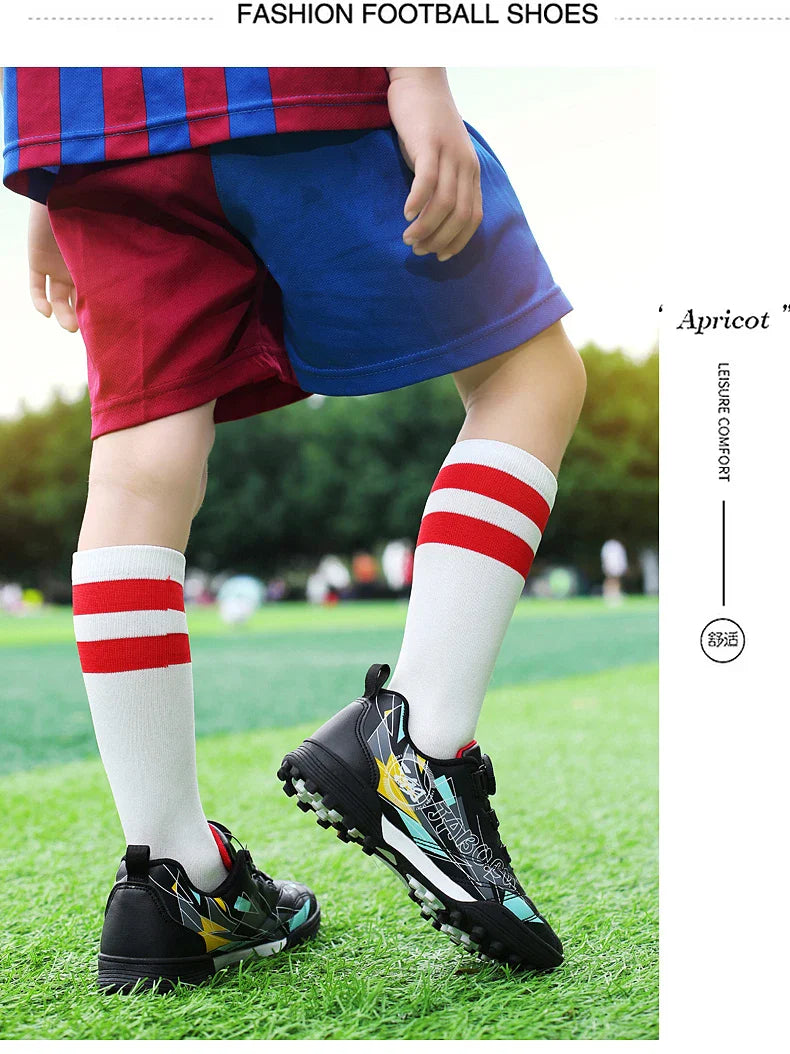 Children's Soccer Shoes Kids Sneakers Non-slip Boys Girls Football Boots Outdoor Ultralight Soccer Trainers Leather Futsal Shoes