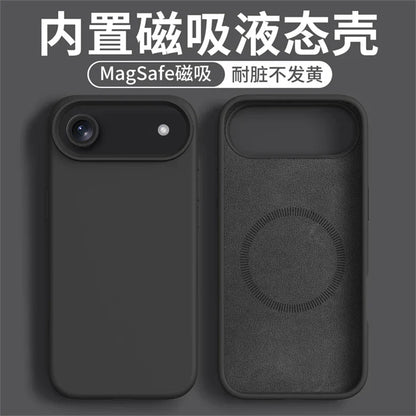 Magnetic Case For iPhone 17 Pro Max 17 Ari MagSafe Liquid Silicone Comfortable Feel Built in Flocking Protect Cover
