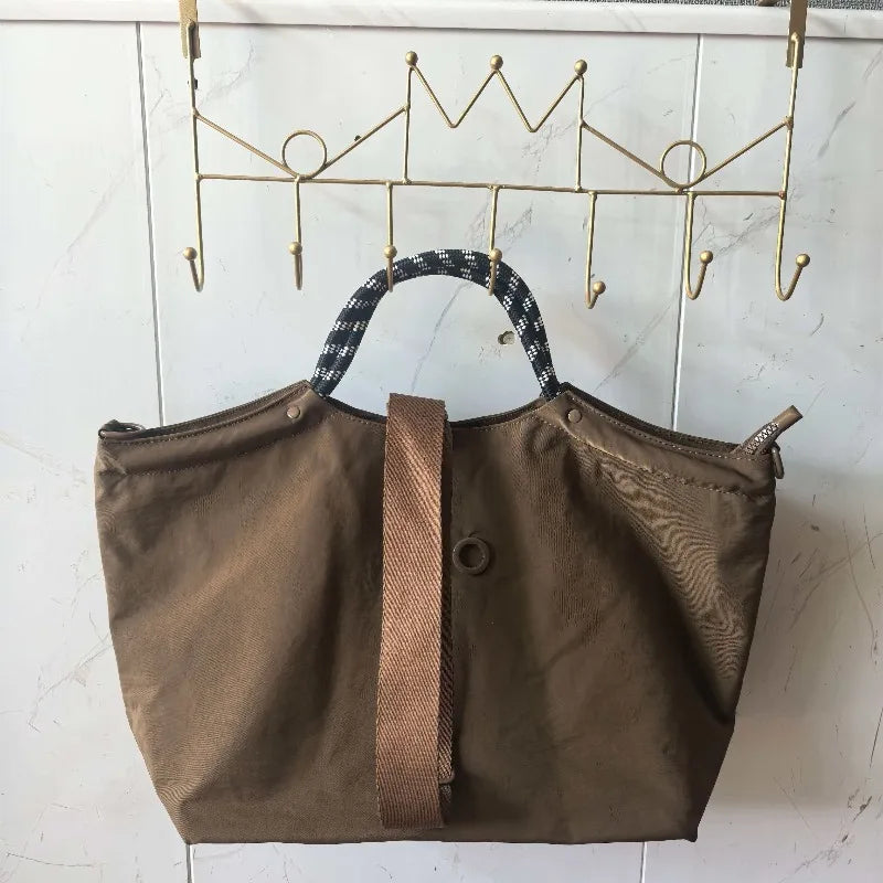 2026 Fashion Simple Letter Canvas Bag, Commuter Handbag, Large Capacity Handbag, Women's Bag