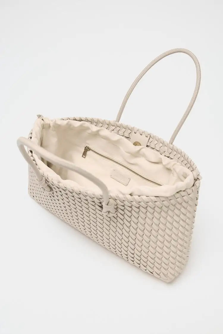 ELONGATED WOVEN SHOPPER BAG Fashionable Top Handle Tote Bag, Women's Shoulder Handbags Luxury Design for Everyday Style