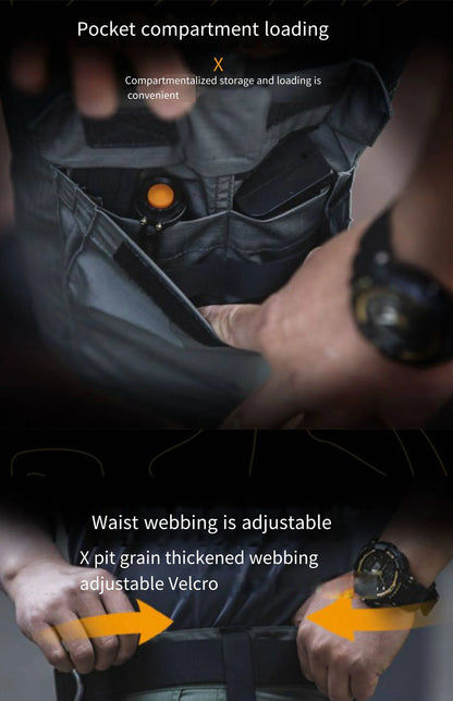 Mens Cargo Shorts Summer Tactical Cropped Trousers Outdoor Waterproof Multi-pocket