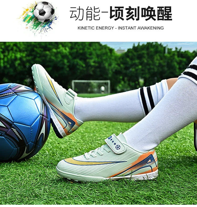 New Men Kids Soccer Shoes Cleats Ultralight Non-Slip Grass Adult Professional Football Boots Boys Training Shoes Drop Shipping