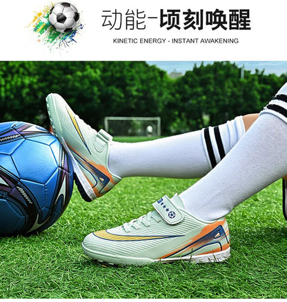 New Men Kids Soccer Shoes Cleats Ultralight Non-Slip Grass Adult Professional Football Boots Boys Training Shoes Drop Shipping
