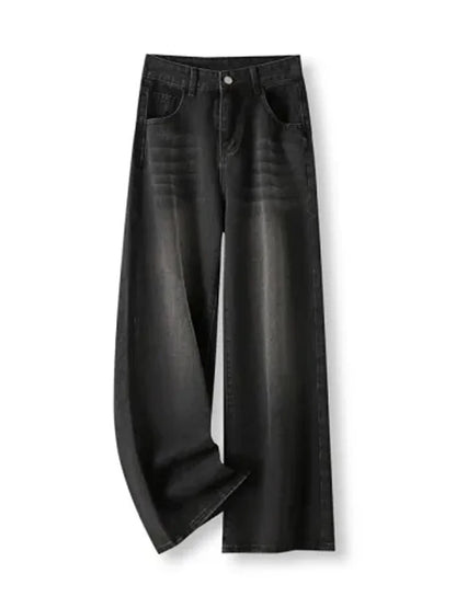 Lady RetroY2K Style High Waist Jeans Pants Women Fashion Straight Leg Denim Trousers Hot Girls Loose Fit Thin Casual Pants