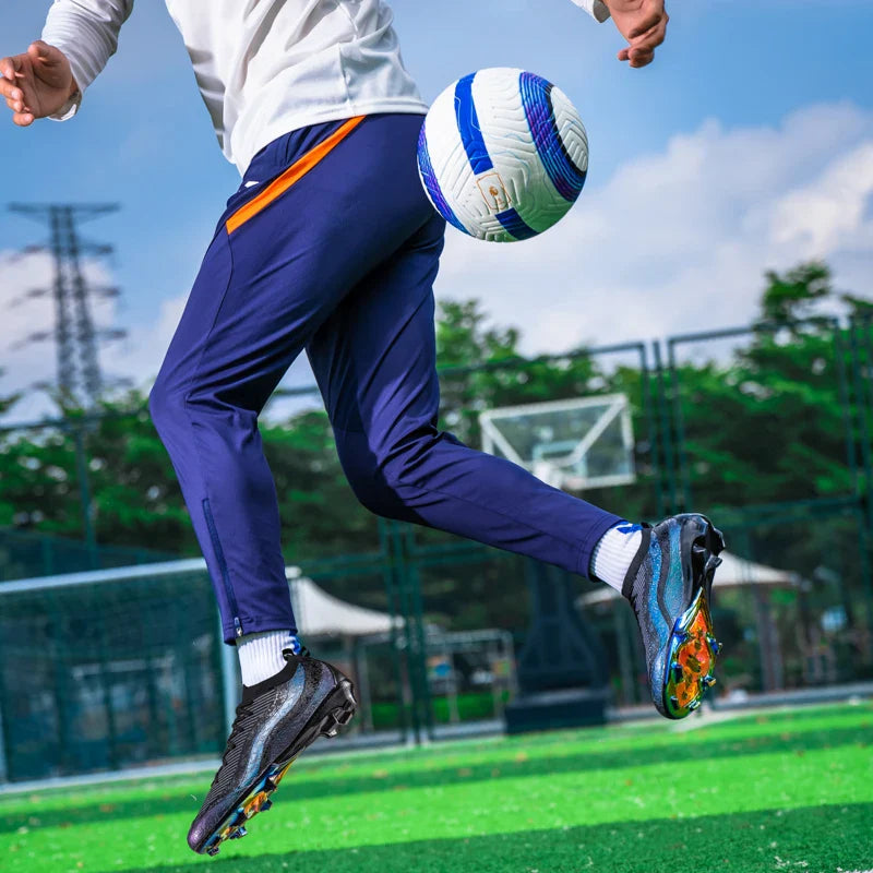 Men's Sports Football Shoes Fg/Ag Long Nail Adult Artificial Grassland Durable Training Specific Shoes High-Tops Non Slip Shoes