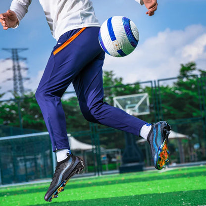 Men's Sports Football Shoes Fg/Ag Long Nail Adult Artificial Grassland Durable Training Specific Shoes High-Tops Non Slip Shoes