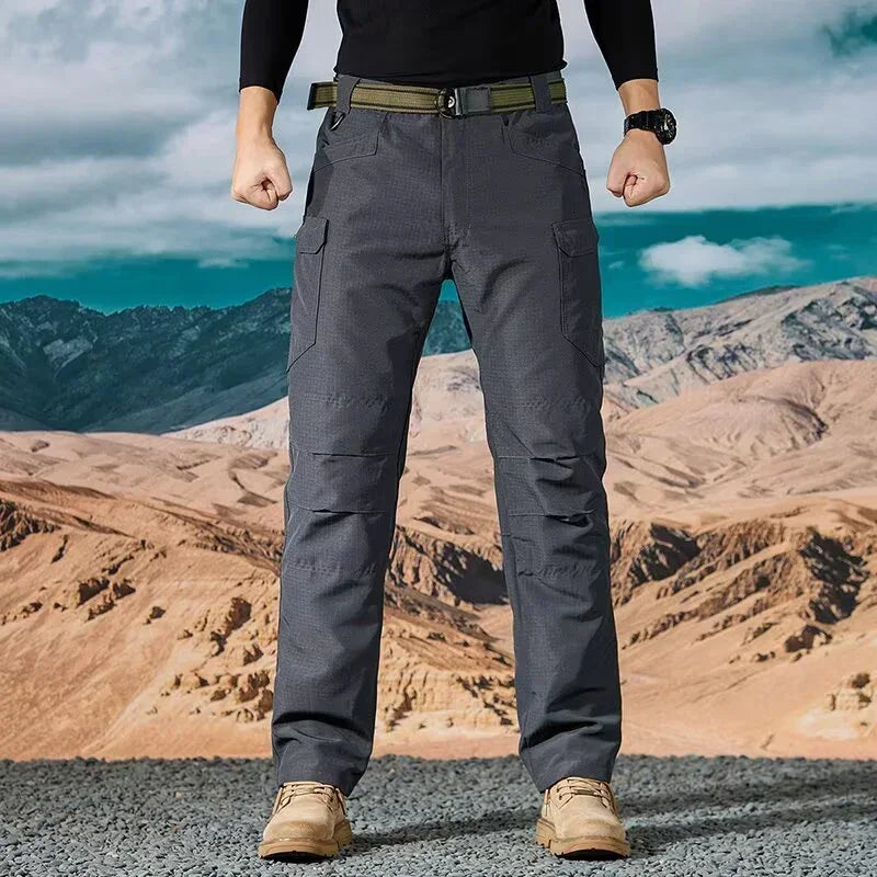 Men Casual Cargo Pants 2025 New Male Summer Tactical Wear Resist Quick Dry Outdoor Trousers Multi Pockets Hike Work Trousers