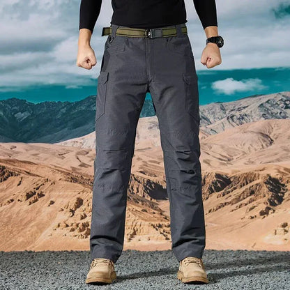 Men Casual Cargo Pants 2025 New Male Summer Tactical Wear Resist Quick Dry Outdoor Trousers Multi Pockets Hike Work Trousers