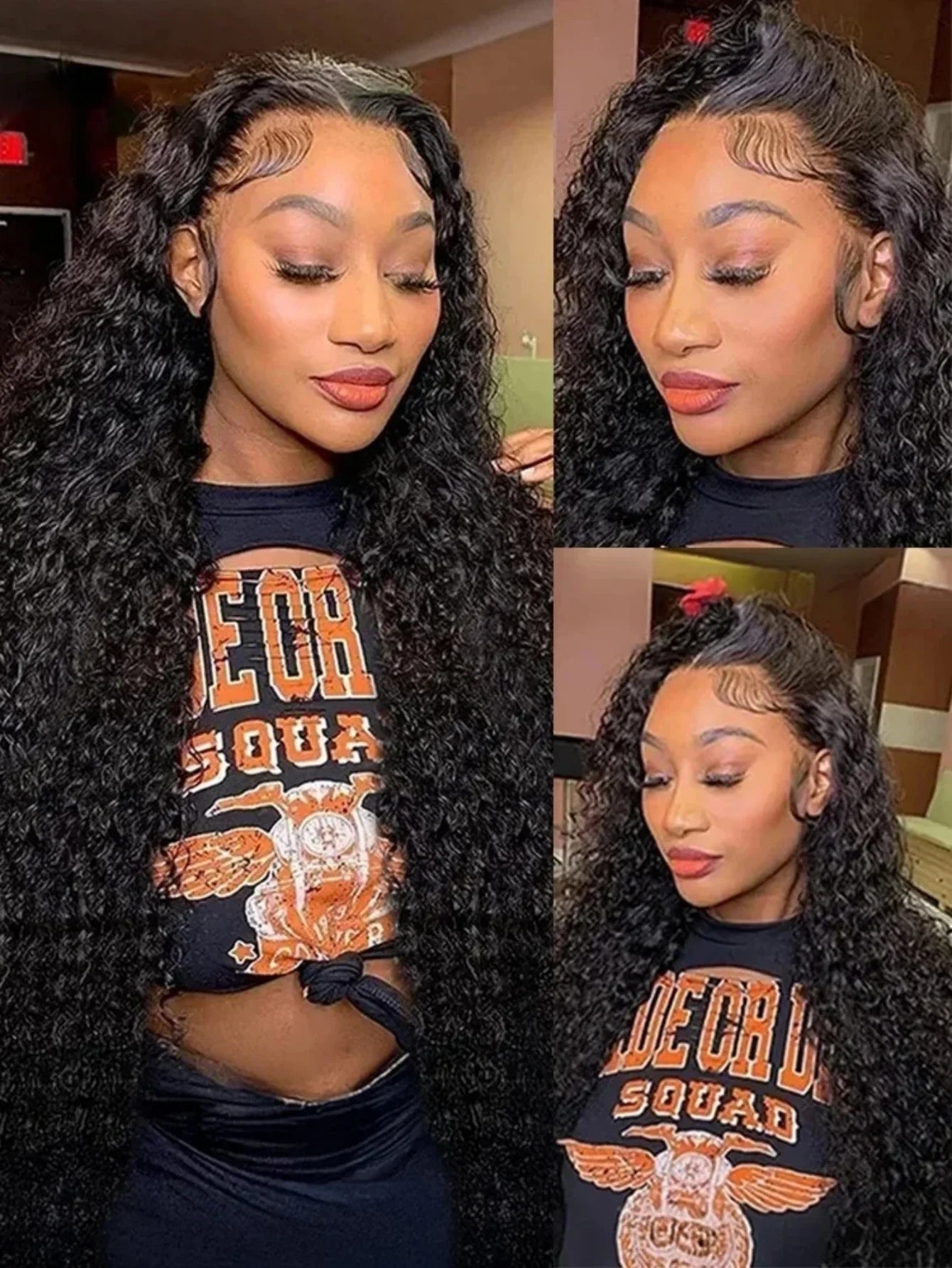 30 34 Inches Deep Wave 13x6 HD Lace Front Human Hair Wigs Pre Plucked 5x5 Glueless Curly Lace Frontal Wigs Human Hair 250Density