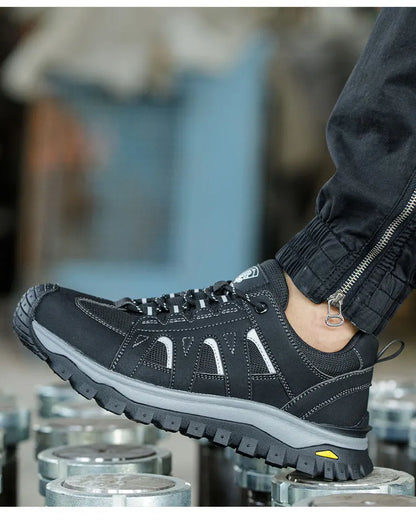 Steel Toe Safety Shoes Men Work Safety Boots Lightweight Breathable Comfortable Sneakers Men Boots Slip-resistant shoes