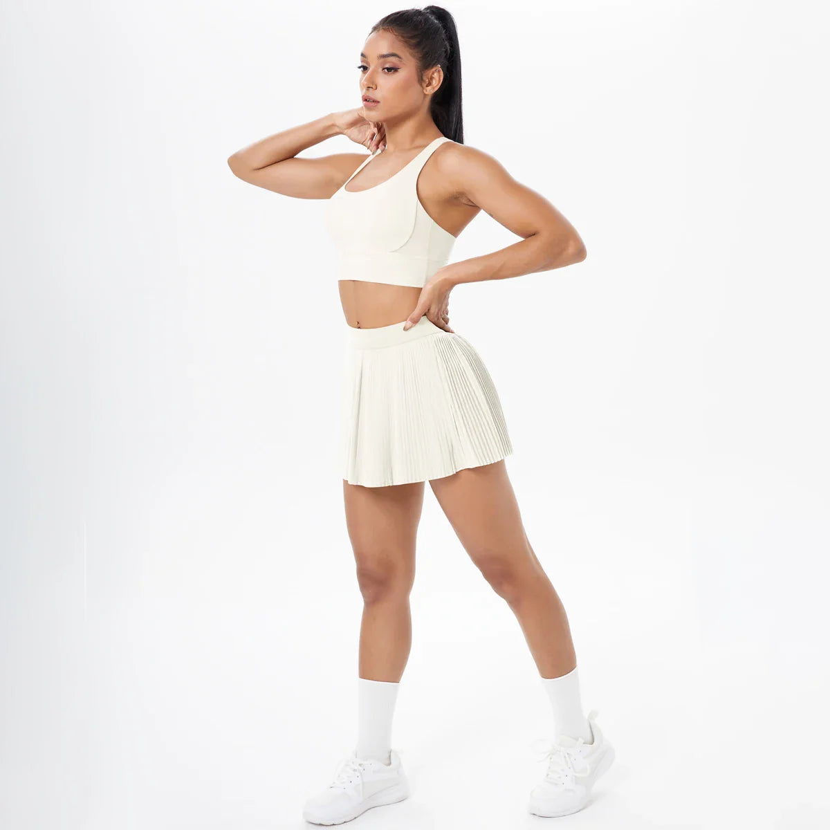 2pcs New Sexy Yoga Set Backless Cross Straps Sports Bra Fashion Breathable Culotte Yoga Shorts With Pocket Gym Women Sports Set