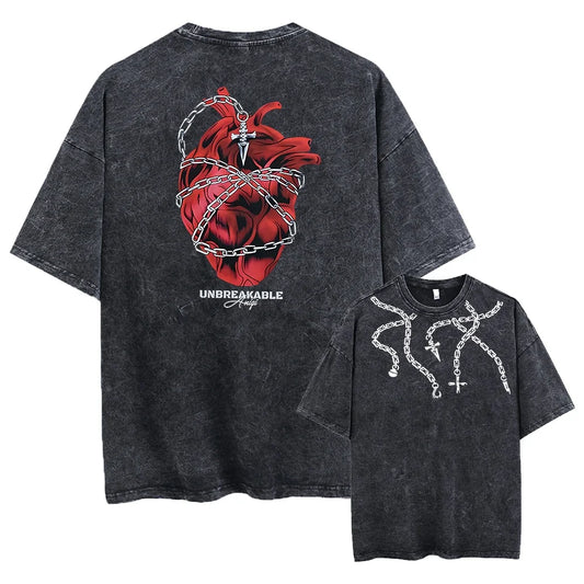 Anime Hunter X Hunter Washed New Arrival Mens Clothes Tee Shirt Homme Graphic T-Shirts Men Tshirt for Men Ropa Hombre 62955