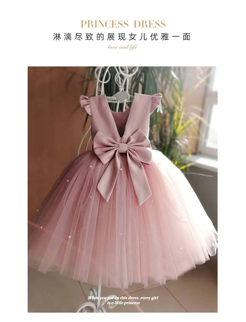 2026 Girls Princess Tutu Dress Flower Girl Gown Piano Performance Host Outfit Party Dress prom dresses girls dresses