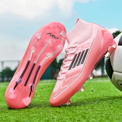 New Men Soccer Shoes Boys Breathable Sport Football Boots Outdoor Cleats Adult Long Spikes Training Non Slip Match Comfortable