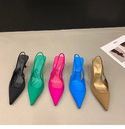 2024 Fashionable Pointed Toe Stiletto Heel Shallow Mouth New Sandals Summer Sexy Elegant Casual Stiletto Women's Shoes NO:M05