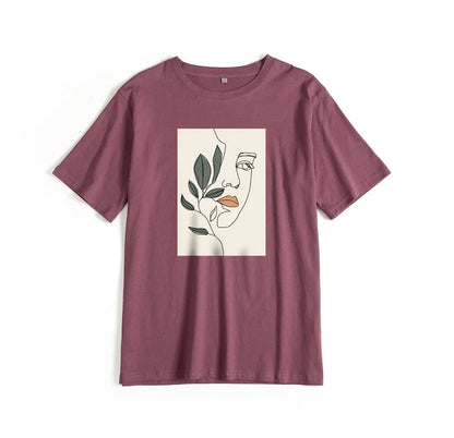 Gothic Graphic T Shirt Women 2023 Summer New Oversized Cotton Tees Casual Aesthetic Character Printed O Neck Tops