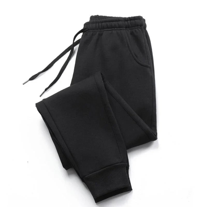Men's Athletic Trainning Joggers Casual Loose Fit Sweatpants Spring Fall Fleece Lined Pants Elastic Waist Drawstring Trousers
