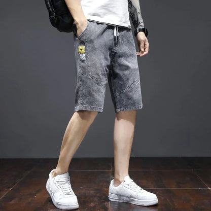 Men's Short Jeans Pants Cargo Big Size Oversize Male Denim Shorts Very Micro Cut Original Cowboy Korean Fashion Xxxl Xl Popular
