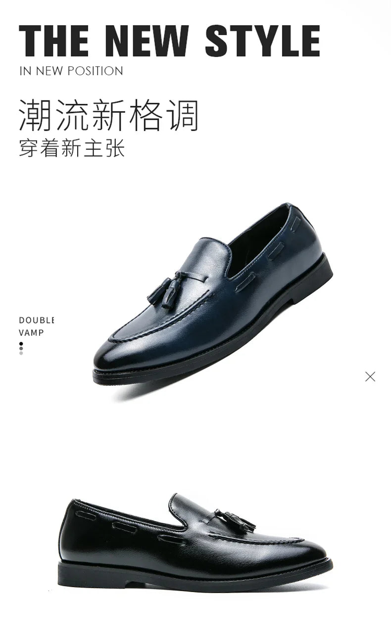 Classic Men Casual Loafers Driving Shoes Moccasin 2025 Fashion Male Comfortable Summer Leather Shoes Men Lazy Tassel Dress Shoes