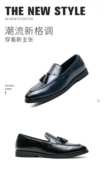 Classic Men Casual Loafers Driving Shoes Moccasin 2025 Fashion Male Comfortable Summer Leather Shoes Men Lazy Tassel Dress Shoes