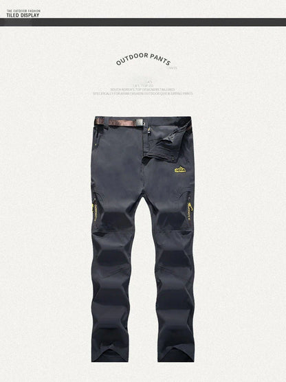 Summer Quick Dry Hiking Pants Men Stretch Waterproof Tactical Pants Zipper Pockets Trousers Lightweight Fishing Pants