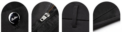 Men's Black Slim Fit Formal Pants Business Straight Leg Trousers Solid Color Office Work Dress Pants Single Piece