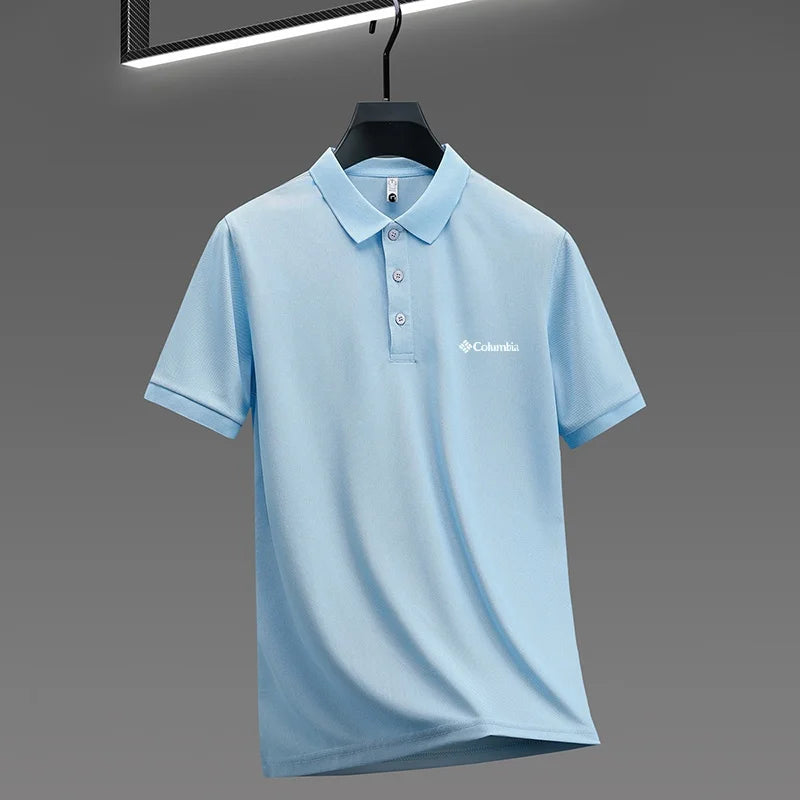 2026 new model men's golf short sleeves polo shirt lapel letter printing ventilate t-shirt business leisure exercise men's wear