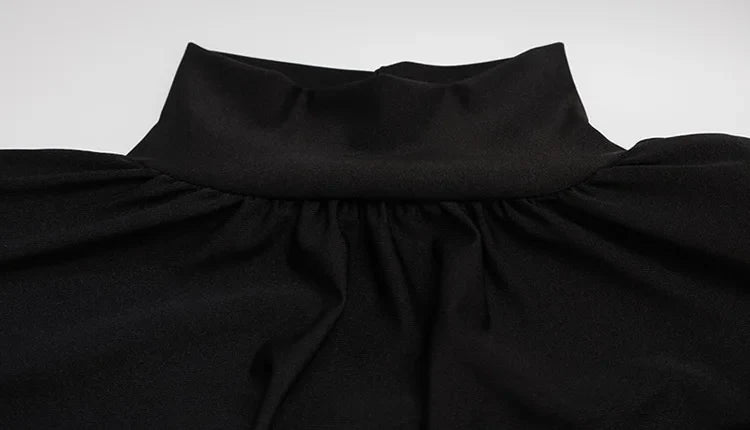 Solid Dresses For Women Fashion Sexy Streetwear Long Sleeves Turtleneck Sheath Mini Vestidos Robes Female Slim Fit Partywear