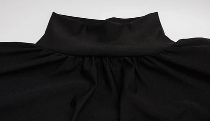 Solid Dresses For Women Fashion Sexy Streetwear Long Sleeves Turtleneck Sheath Mini Vestidos Robes Female Slim Fit Partywear