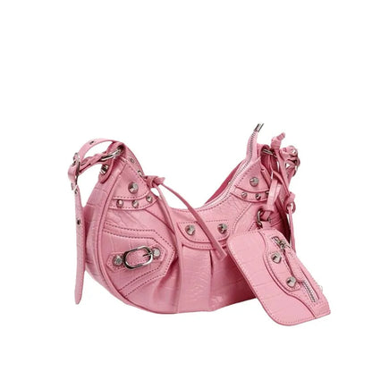 2026 Spring Hot Selling Maillard Style Retro Style Small Bag Spicy Girl Y2K Wasteland Style Vintage Leather Shoulder Armpit Bag