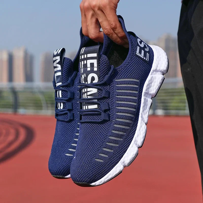 Tênis Masculino de Verão Leve Respirável em Tela para Uso Casual ao Ar Livre Moda Esportiva Treino Frete Grátis