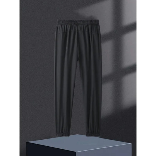 Men's Summer Casual Sports Pants Thin Tie-Up Jogging Pants Sweatpants Man Fishing Football Sport Gift Clothing Slacks Gym Jogger