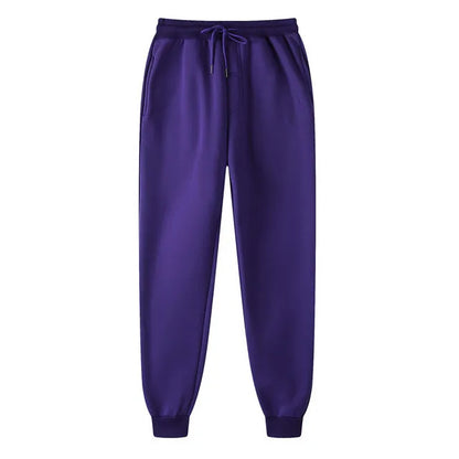 Autumn and winter Men Warm Casual Pants Fitness Sportswear Tracksuit Bottoms    Trousers Black Gyms Jogger Pants