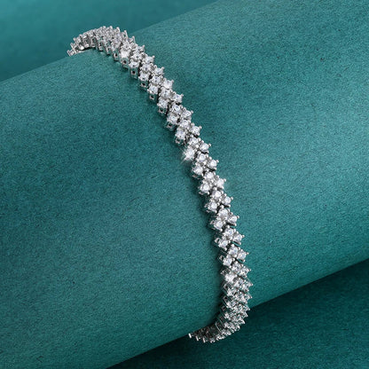 15-20CM 100% Real Moissanite Tennis Bracelets for Women Men's Hip Hop Sterling Silver 925 Chain Simulated Diamond Jewelry